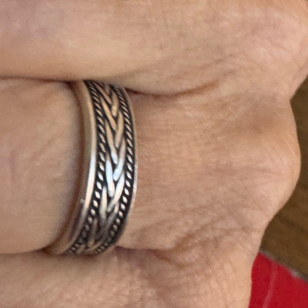Silver Braided unisex Ring